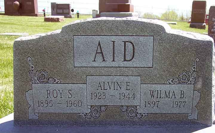 Pfc Alvin Eldred Aid cenotaph