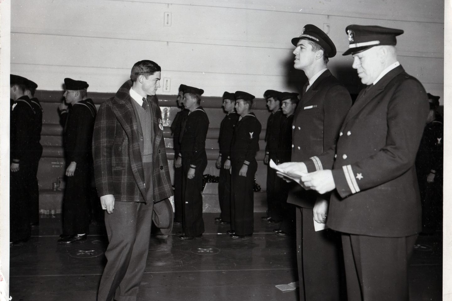 Photograph of the Commissioning Ceremony for LST-531