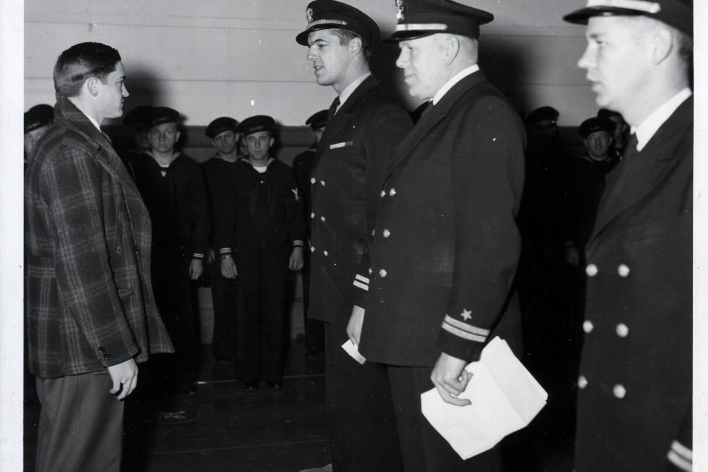 Commissioning Ceremony for LST-531 on 17th January, 1944.