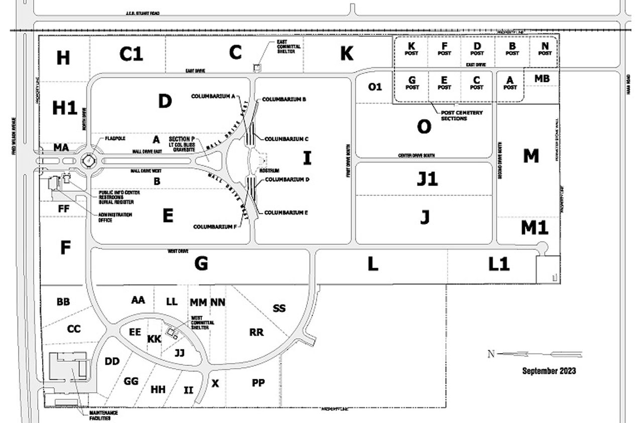 Ft. Bliss National Cemetery Map