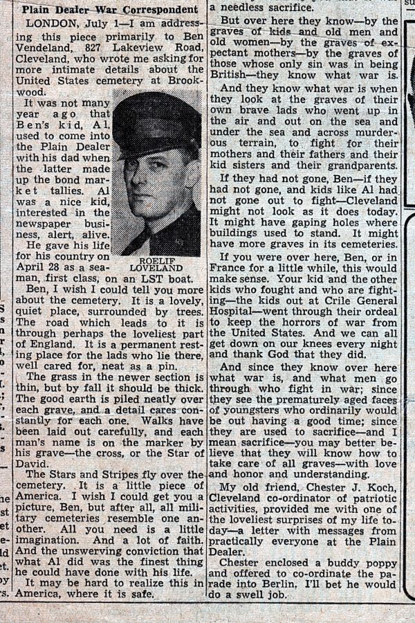 News Article dated 2nd July, 1944